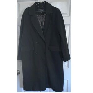 🥂 BCBGMAXAZRIA Black Coat Double Breasted NWT XL